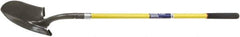 Ability One - 11" High x 8-7/8" Wide Round Steel Shovel - 48" Long Fiberglass Straight Handle - Exact Industrial Supply
