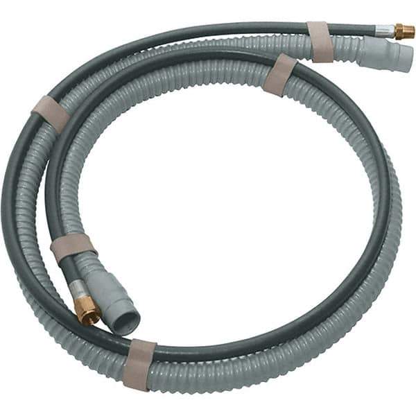 Dynabrade - 10' Long Power Sander Vacuum Hose & Air Line Assembly - 1" Diam, For Use with Random Orbital Sanders - Exact Industrial Supply