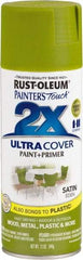 Rust-Oleum - Eden (Color), Satin, Enamel Spray Paint - 8 Sq Ft per Can, 12 oz Container, Use on Multipurpose - Exact Industrial Supply
