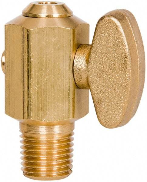Parker - 1/4" Pipe, Male Pipe Drain Cock & Shutoff Valve - 1/4-18 Thread, 150 Max psi - Exact Industrial Supply