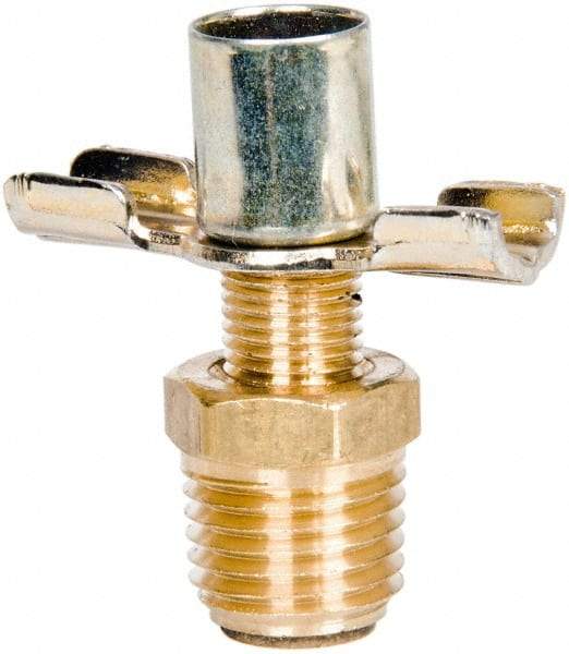 Parker - 1/4" Pipe, External Seal Drain Cock & Shutoff Valve - 1/4-18 Thread, 150 Max psi - Exact Industrial Supply