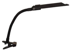 Value Collection - 25 Inch, Gooseneck, Clamp, Floor and Hook Mounted, Spike, Fluorescent, Black, Desk Light - 13 Watt, Nonmagnifying - Exact Industrial Supply