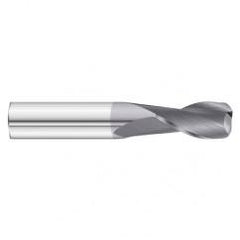 5/16 Dia. x 2-1/2 Overall Length 2-Flute .045 C/R Solid Carbide SE End Mill-Round Shank-Center Cut-TiAlN - Exact Industrial Supply