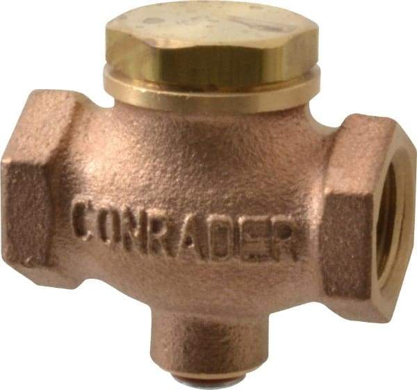 Conrader - 3/8" Bronze Check Valve - Inline, FNPT x FNPT - Exact Industrial Supply