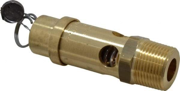 Conrader - 3/4" Inlet, ASME Safety Relief Valve - 150 Max psi, Brass, 595 Cubic' per Min - Exact Industrial Supply