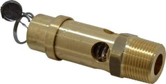 Conrader - 3/4" Inlet, ASME Safety Relief Valve - 150 Max psi, Brass, 595 Cubic' per Min - Exact Industrial Supply