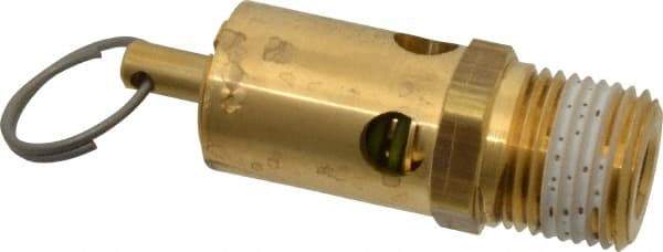 Conrader - 1/2" Inlet, ASME Safety Relief Valve - 125 Max psi, Brass, 232 Cubic' per Min - Exact Industrial Supply