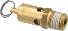 Conrader - 1/2" Inlet, ASME Safety Relief Valve - 150 Max psi, Brass, 274 Cubic' per Min - Exact Industrial Supply