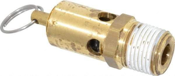 Conrader - 1/2" Inlet, ASME Safety Relief Valve - 200 Max psi, Brass, 358 Cubic' per Min - Exact Industrial Supply