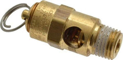 Conrader - 1/4" Inlet, ASME Safety Relief Valve - 150 Max psi, Brass, 136 Cubic' per Min - Exact Industrial Supply