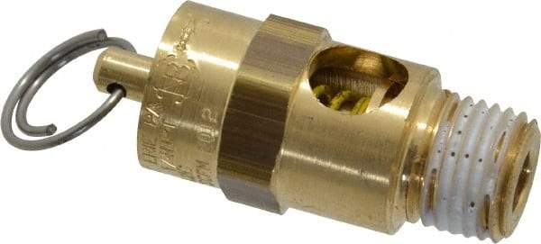 Conrader - 1/4" Inlet, ASME Safety Relief Valve - 60 Max psi, Brass, 61 Cubic' per Min - Exact Industrial Supply