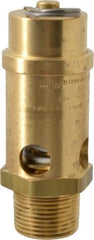 Conrader - 1" Inlet, ASME Safety Relief Valve - 125 Max psi, Brass, 1,053 Cubic' per Min - Exact Industrial Supply