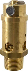 Conrader - 1" Inlet, ASME Safety Relief Valve - 200 Max psi, Brass, 1,624 Cubic' per Min - Exact Industrial Supply