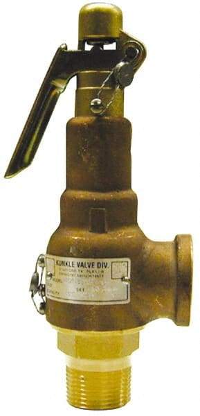 Midwest Control - 2" Inlet, 2-1/2" Outlet, ASME Safety Relief Valve - 125 Max psi, Bronze, 3,464 Cubic' per Min - Exact Industrial Supply