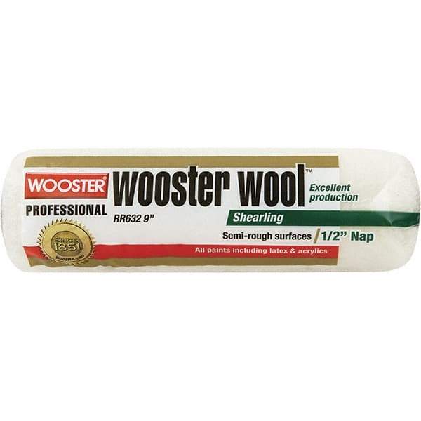 Wooster Brush - 1/2" Nap, 14" Wide Paint Roller - Semi-Rough Texture, Synthetic Knit - Exact Industrial Supply