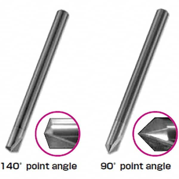 Tungaloy - 3mm Body Diam, 140°, 38.1mm OAL, Solid Carbide Spotting Drill - Exact Industrial Supply