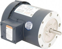 Leeson - 1 Max hp, 1,800 Max RPM, Premium Efficient Electric AC DC Motor - 575 V Input, Three Phase, 56C Frame, C-Face Mount, TEFC Enclosure - Exact Industrial Supply