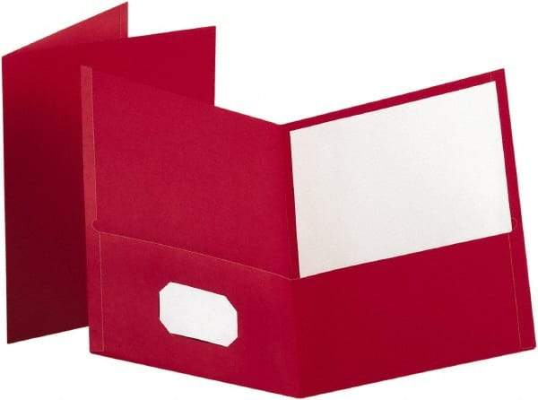 OXFORD - 8-1/2" Long x 11" Wide Pocket - Red - Exact Industrial Supply