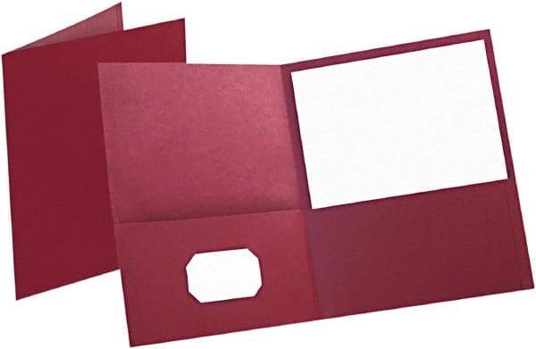 OXFORD - 8-1/2" Long x 11" Wide Pocket - Burgundy - Exact Industrial Supply