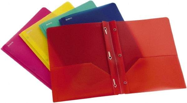 OXFORD - 8-1/2" Long x 11" Wide Report Cover with Tang/Prong Binding - Assorted Colors - Exact Industrial Supply