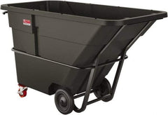 Suncast - 1,400 Lb Load Capacity, 43 Bushels, 2 Cu Yd, Polyethylene Tilt Truck - 47.4" Wide x 86" Long x 50.1" High, Matte Gray - Exact Industrial Supply