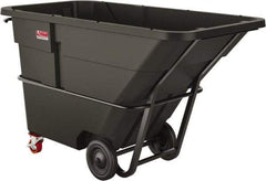 Suncast - 1,300 Lb Load Capacity, 33 Bushels, 1-1/2 Cu Yd, Polyethylene Tilt Truck - 41.28" Wide x 85.87" Long x 47.89" High, Matte Gray - Exact Industrial Supply