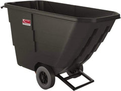 Suncast - 750 Lb Load Capacity, 16 Bushels, 0.75 Cu Yd, Polyethylene Tilt Truck - 31" Wide x 69.3" Long x 41" High, Matte Gray - Exact Industrial Supply