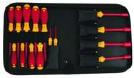 Insulated Slotted 2.0 - 8.0mm Phillips #1 - 3 Inch Nut Drivers 1/4" - 1/2". 15 Piece in Carry Case - Exact Industrial Supply