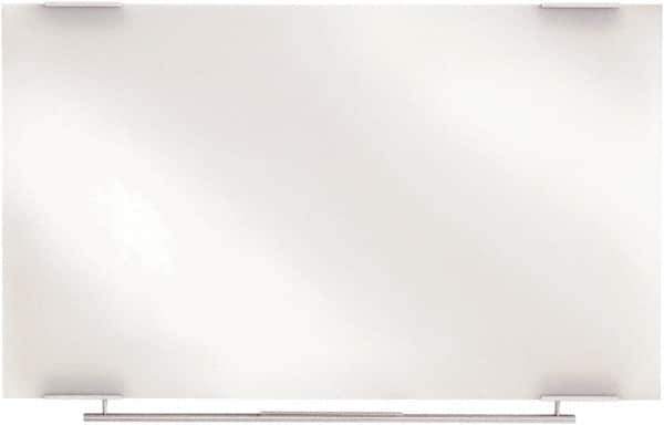 ICEBERG - 36" High x 48" Wide Dry Erase - Glass, Includes Marker, Eraser & Rail & Mounting Kit - Exact Industrial Supply