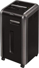 FELLOWES - 5/64 x 15/32" Strip, 16 Sheet Micro Cut Commercial Shredder - 17-3/4" Long x 17-1/8" Wide x 30-3/4" High, Level 5 Security, 16 Gal Wastebasket - Exact Industrial Supply