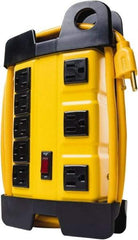 Woods PRO - 6 Outlets, 125 Volts, 15 Amps, 10' Cord, Power Outlet Strip - Keyhole Mount, 5-15 NEMA Configuration, 14-3/4" Strip, cULus - Exact Industrial Supply