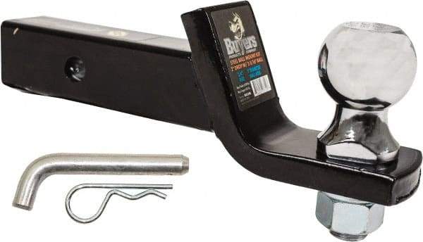 Buyers Products - 2" Ball Diam, 5-3/4" Shank Length, Hitch Ball - 2" Shank Diam, 5,000 Lb Capacity, Black Powder-Coated - Exact Industrial Supply