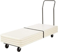 ALERA - 600 Lb Capacity Steel Folding Table Cart - Steel Deck, 20-3/4" OAW, 75-3/8" Platform Length x 8" Platform Height, Steel Casters - Exact Industrial Supply