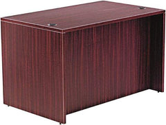 ALERA - Woodgrain Laminate Straight Front Desk - 47-1/4" Wide x 29-1/2" Deep x 29-5/8" High, Mahogany - Exact Industrial Supply