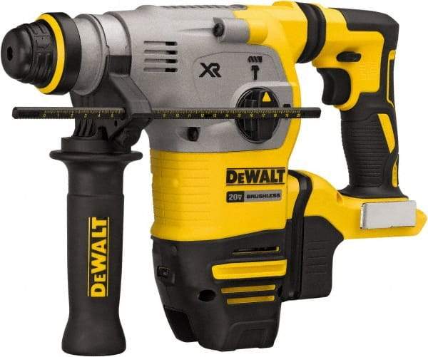 DeWALT - 20 Volt 1-1/8" SDS Plus Chuck Cordless Rotary Hammer - 0 to 4,480 BPM, 0 to 1,500 RPM, Reversible - Exact Industrial Supply