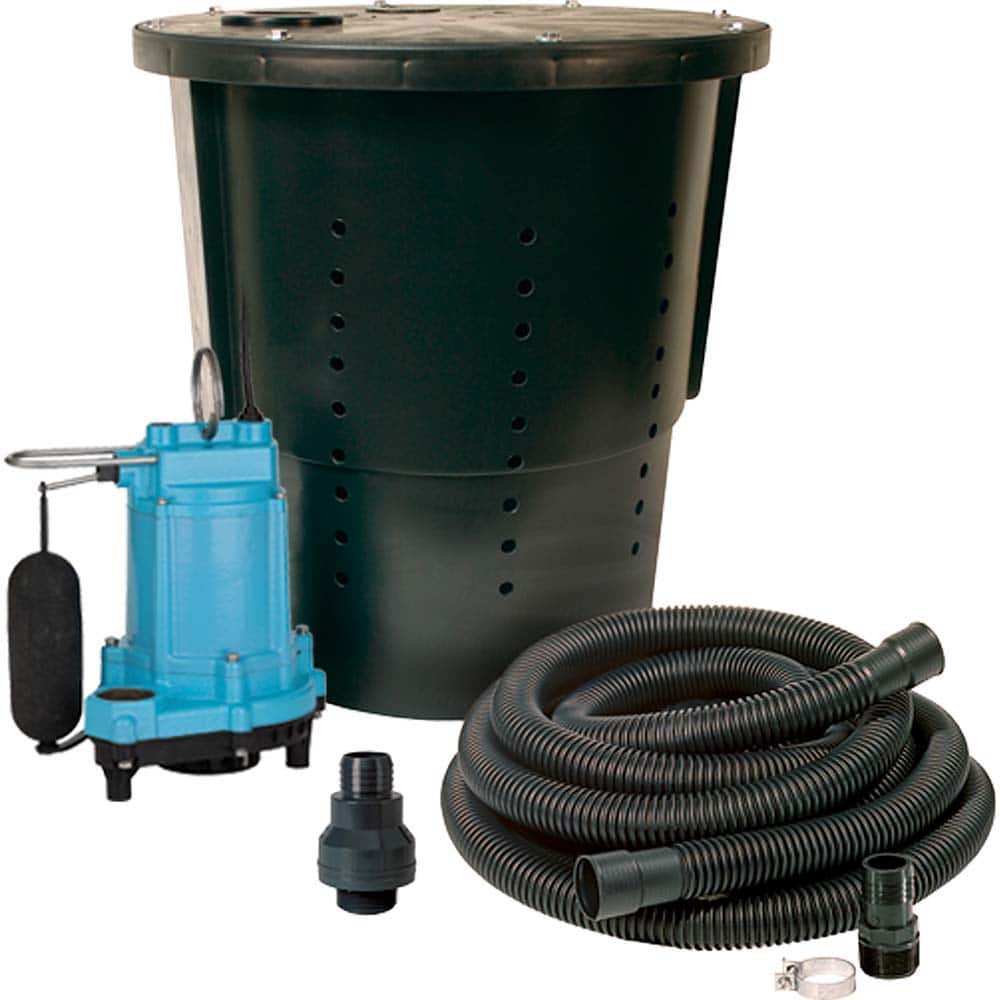 Sump Pump Systems; Type: Sump Pump System; Input Voltage: 115 V; Voltage: 115; Contents: Basin, cover, gaskets and hardware, pump with integral snap action float switch, discharge hose kit; GPH @ 5 Feet of Head: 50.000; Shut Off Feet: 22; Cord Length: 20'