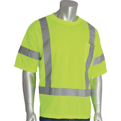 PIP - Size XL Hi-Vis Yellow High Visibility Short Sleeve T-Shirt - Exact Industrial Supply