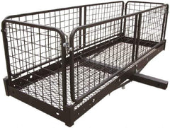 Erickson Manufacturing - Steel Folding Cargo Carrier - 20" Wide x 60.0" Long, Black, For Use with 2" Receivers - Exact Industrial Supply