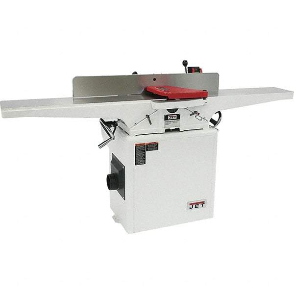 Jet - 5,500 RPM, 8" Cutting Width, 1/2" Cutting Depth, Jointer - 4-3/4" Fence Height, 38-1/2" Fence Length, 2 hp - Exact Industrial Supply