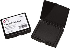 LEE - 2" Wide x 1/2" High x 1/2" Deep, Inked Fingerprint Pad - Plastic, Black - Exact Industrial Supply