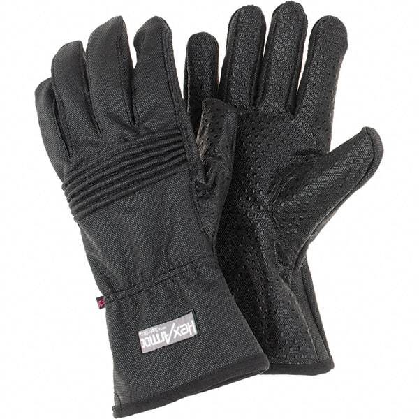 HexArmor - Size 2XL (11), ANSI Cut Lvl A9, Puncture Lvl 3, Abrasion Lvl 5, Silicone Rubber Coated Cut & Puncture Resistant Gloves - 11" Long, Fully Coated Coated, SuperFabric Lining, Black, Paired - Exact Industrial Supply