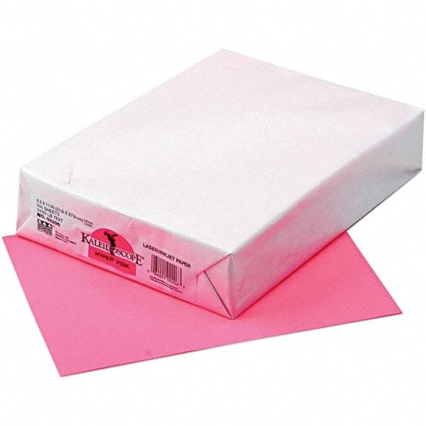 Pacon - 8-1/2" x 11" Hyper Pink Colored Copy Paper - Use with Laser Printers, Copiers, Inkjet Printers - Exact Industrial Supply