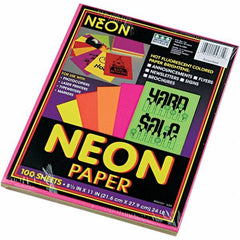 Pacon - 8-1/2" x 11" Assorted Colors Colored Copy Paper - Use with Laser Printers, Copiers - Exact Industrial Supply