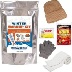 PRO-SAFE - Emergency Preparedness Kits Type: Winter Warm Up Kit Contents: Knit Stocking Cap; Gloves; Tube Socks; Emergency Blanket; (2) Hand Warmers - Exact Industrial Supply