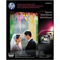 Hewlett-Packard - 8-1/2" x 11" White Photo Paper - Use with Inkjet Printers - Exact Industrial Supply