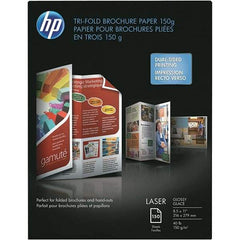 Hewlett-Packard - 8-1/2" x 11" White Brochure Paper - Use with Laser Printers - Exact Industrial Supply