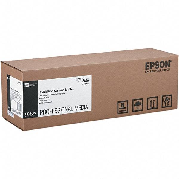 Epson - White Photo Paper - Use with Wide-Format Printers, Plotters - Exact Industrial Supply