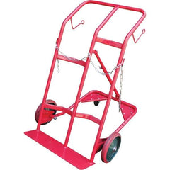 Vestil - 350 Lb Capacity 47" OAH Hand Truck - Continuous Handle, Steel, Mold-On Rubber Wheels - Exact Industrial Supply