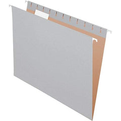Pendaflex - 9-1/4 x 11-7/8", Letter Size, Gray, Hanging File Folder - 11 Point Stock, 1/5 Tab Cut Location - Exact Industrial Supply
