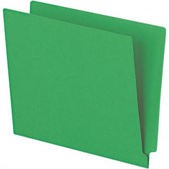 Pendaflex - 10-1/8 x 12-1/4", Letter Size, Green, File Folders with End Tab - 11 Point Stock, Straight Tab Cut Location - Exact Industrial Supply